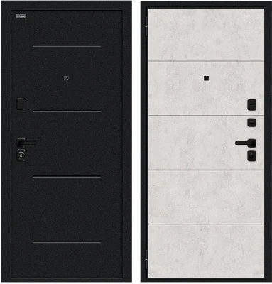 Дверь Браво Граффити-1 Инсайд/SBlack Букле черное/Look Art